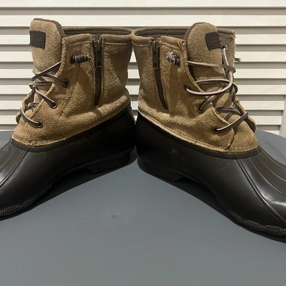 Sperry Suede & Rubber Duck Boots Size 11 - Picture 2 of 5
